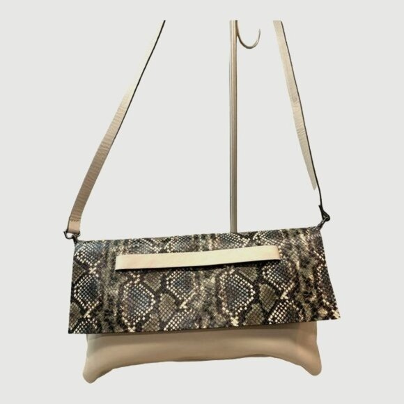 Vittoria Napoli Cream Leather with Snake Skin Accents - Picture 1 of 6